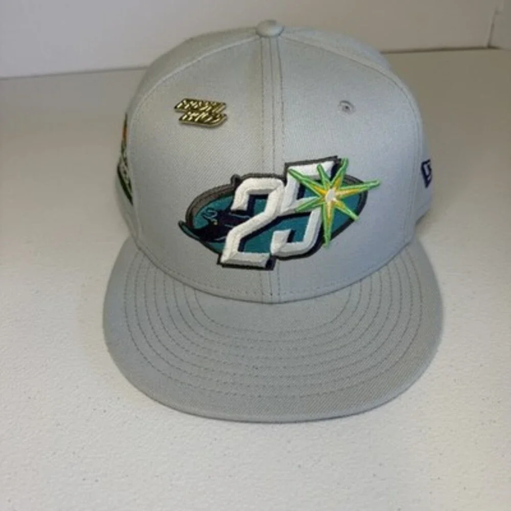 New Era 5950 Tampa Bay Rays 25th Anniversary Season Fitted Cap Size 8